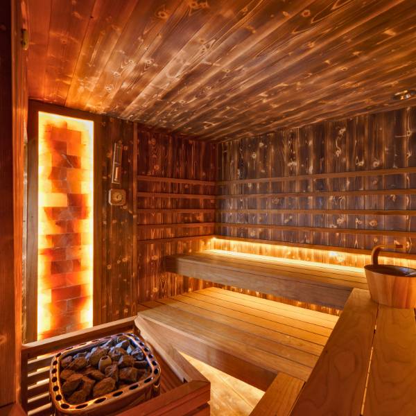 custom sauna built and installed by Vulcon Builders in Orange County